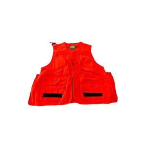 Cabela’s Orange Hunting Vest Size XL zip up Game Field Utility Outdoor Gear H96